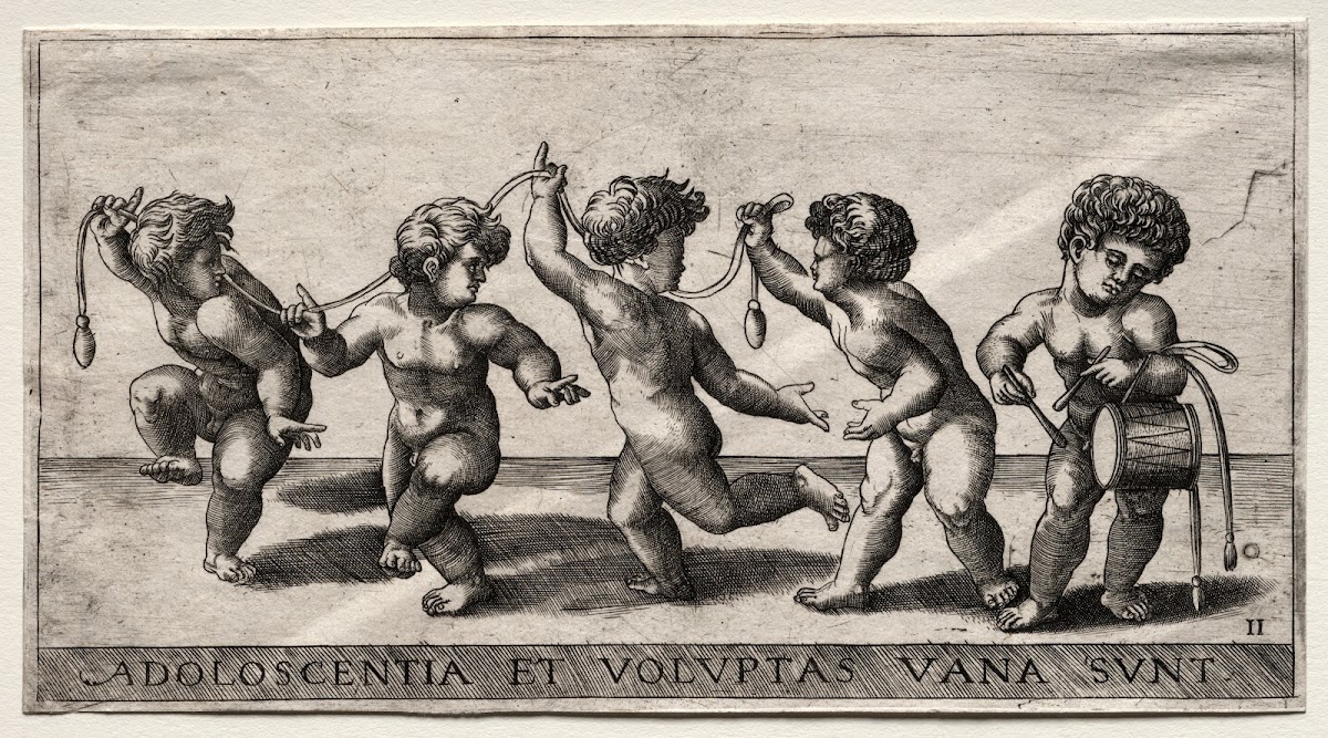Children Dancing to a Drum mid 16th century