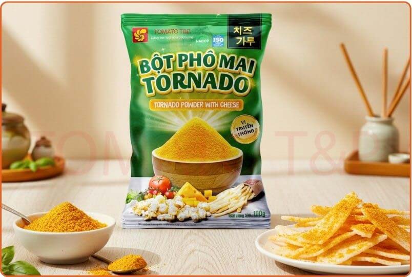 phô mai bột Bánh tráng lắc phô mai