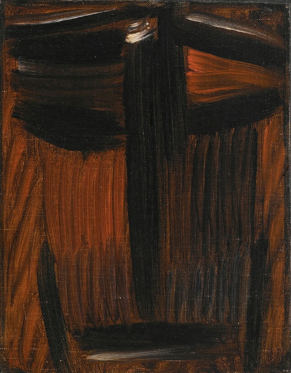 Meditation Black  Orange Glowing 1936