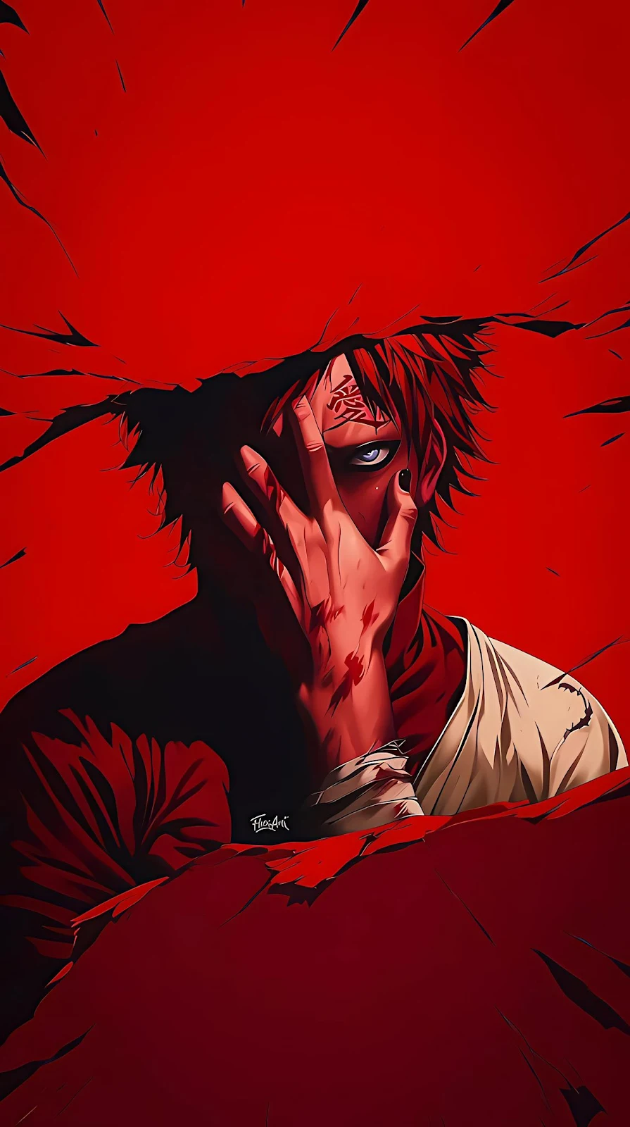 Gaara, Anime, Manga, Red Full HD iPhone Wallpaper Background (1146x2048)