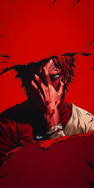 Gaara, Anime, Manga, Red Full HD iPhone Wallpaper Background