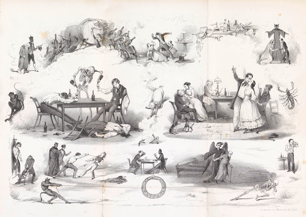 Spotprent in Leidse studentenalmanak 1847