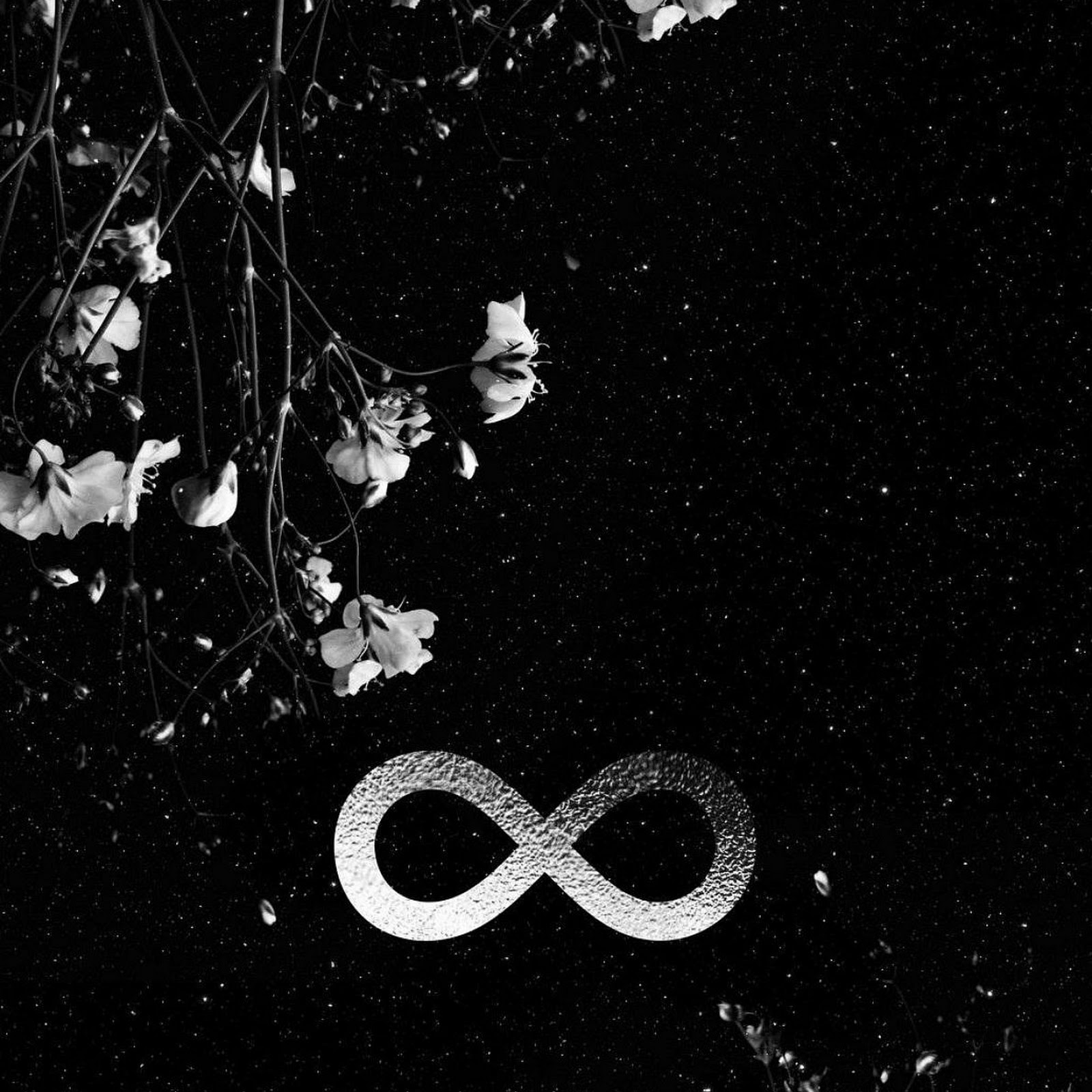 Download Black And White Infinity Flow Full HD iPhone
