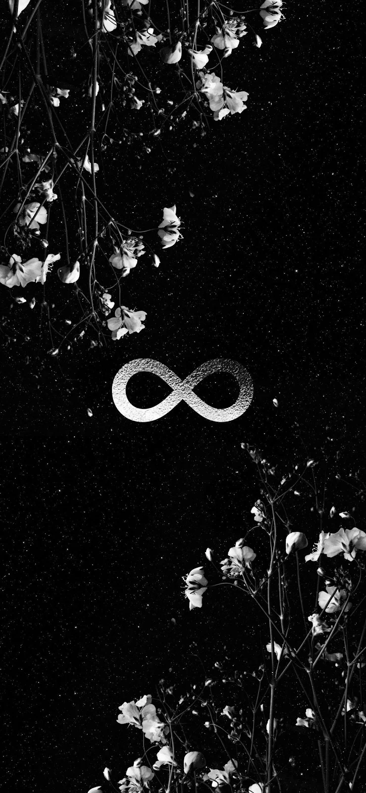 Black And White Infinity Flow - Monochrome Aesthetic Art Full HD iPhone Wallpaper (1190x2578)
