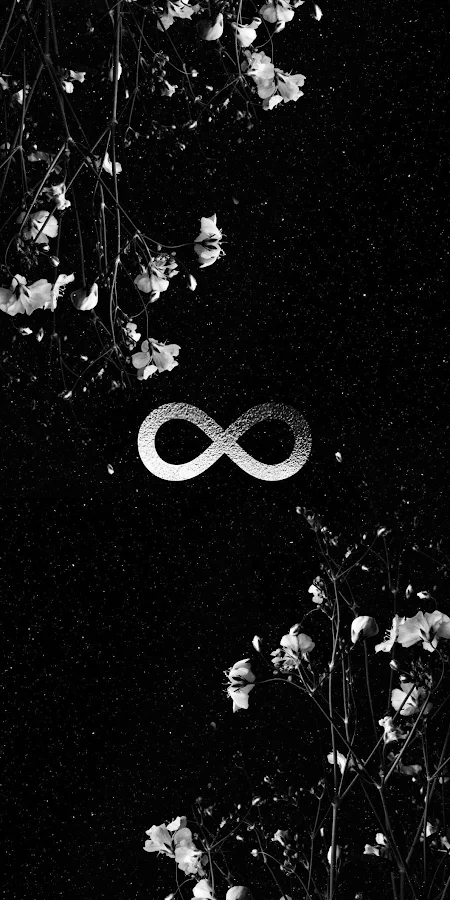 Black And White Infinity Flow Full HD iPhone Phone Wallpaper