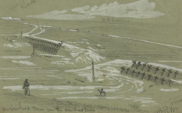 Unfinished dam on the enemies line 1860 1865