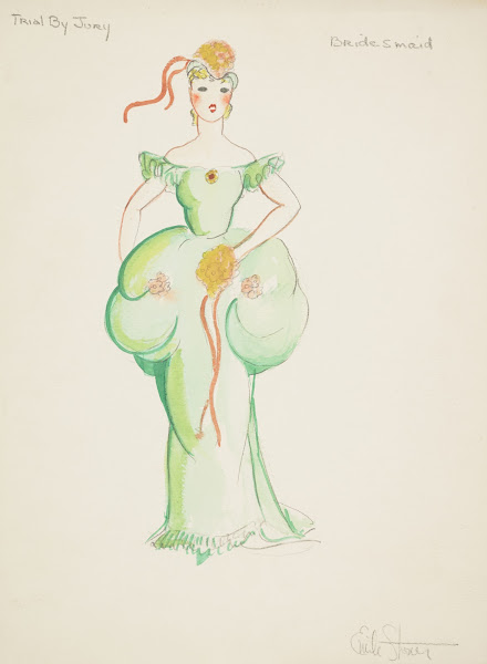 Trial by Jury Bridesmaid Green gown with puffed waist 1934 1943