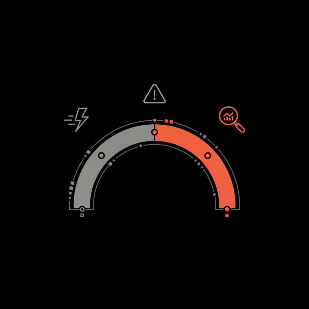 Minimal 2D vector infographic in Social Success Hub palette showing a 24–72 hour trend cycle with speed, caution, and monitoring icons and small digital data dots — trending hashtags