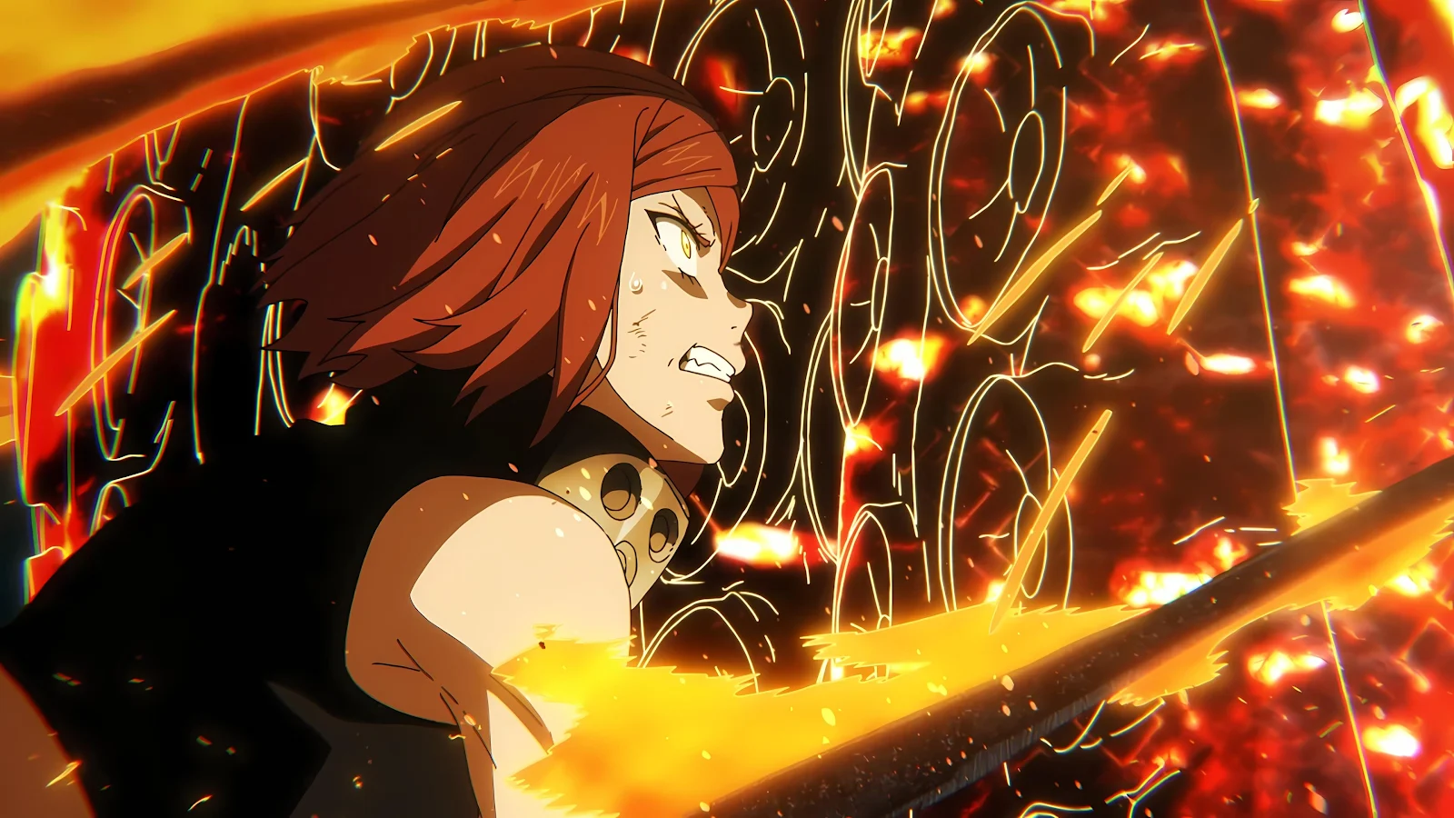 Nobara Kugisaki Cursed Technique Battle - Anime Art Style 4K Wallpaper (3840x2160)