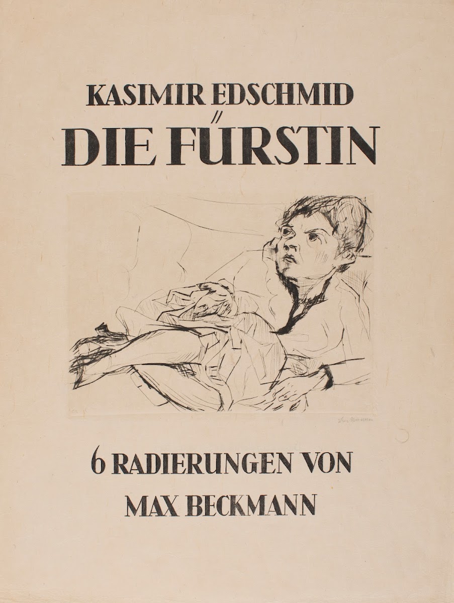Woman on a Sofa Friedel Battenberg title sheet from the suite The Duchess 1916