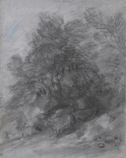 Wooded Landscape with Herdsman Cows and Cottage between 1785 and 1788