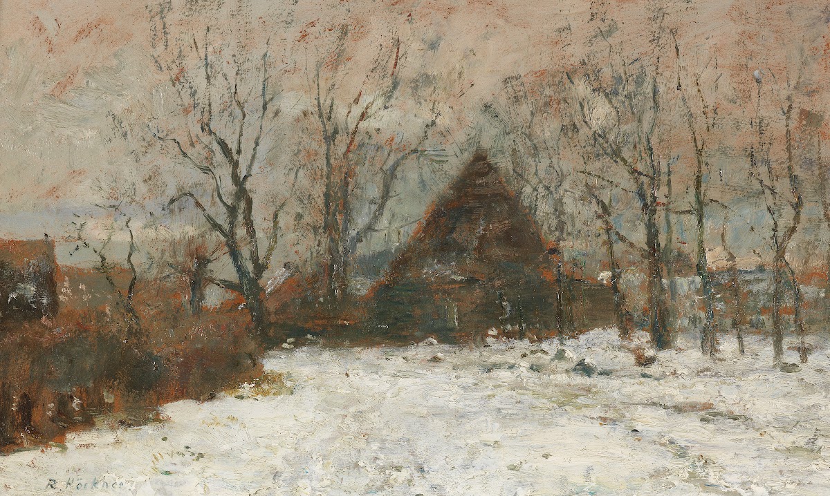 Winterlandschaft mit Gehöft 1920