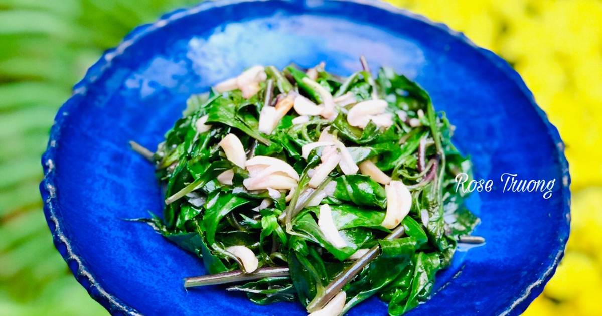 Rau Rừng Tím Xào Tỏi