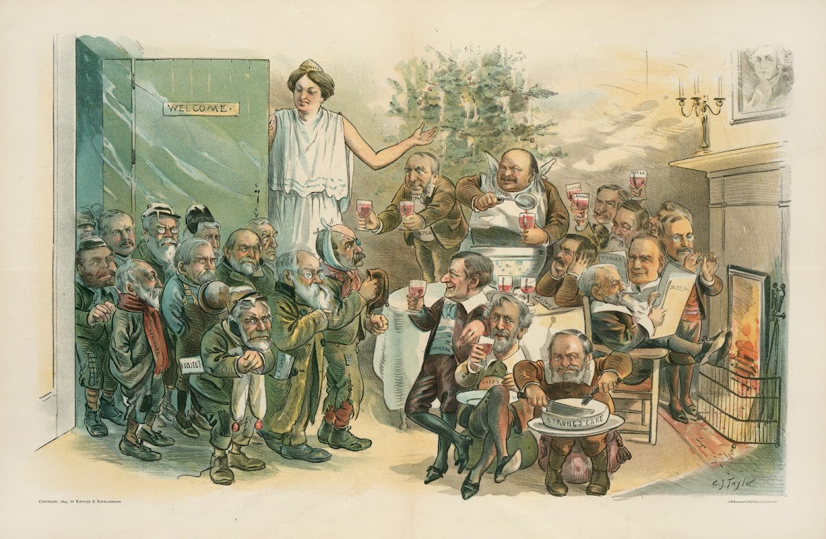Come in boys warm up and have a little Christmas cheer 1894