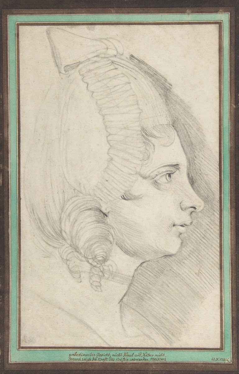 Portrait of a Young Lady Drawn in Left Profile ca 177879