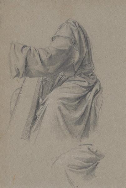 Davids robe study to the painting King David playing the harp 1855