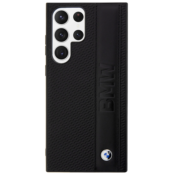 BMW Leather Textured & Stripe Case - Front View