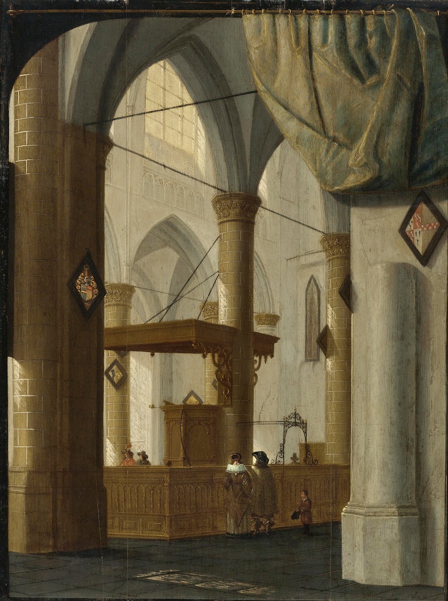 Interior Of The Grote Kerk Dordrecht 1654