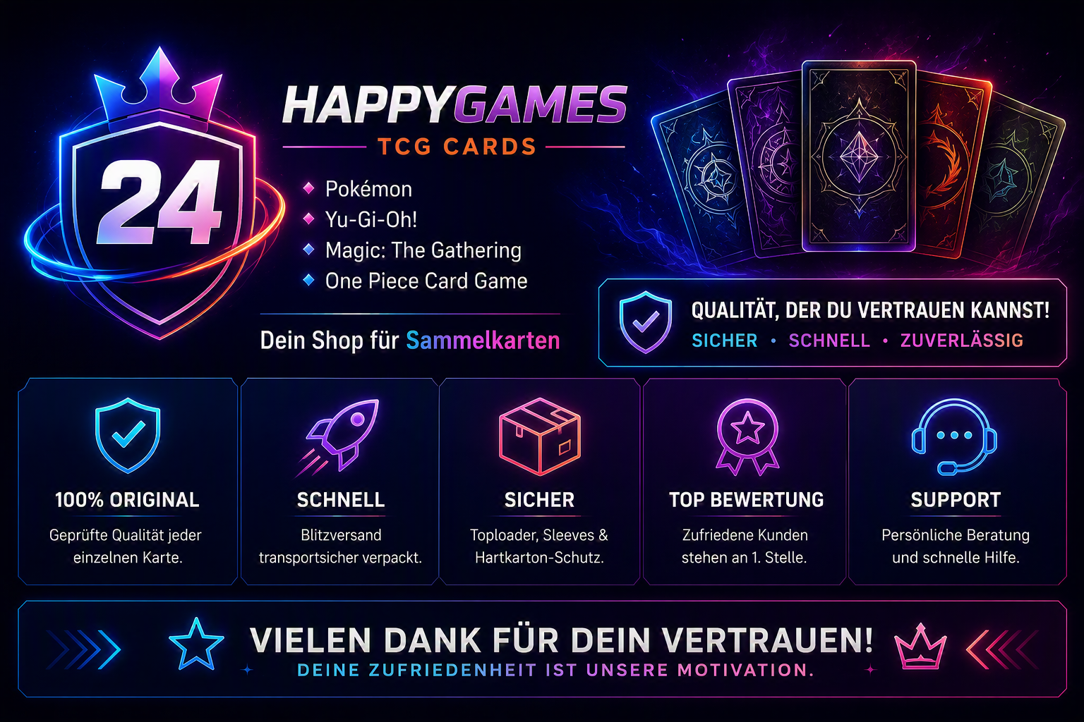 HAPPYGAMES Versprechen Banner