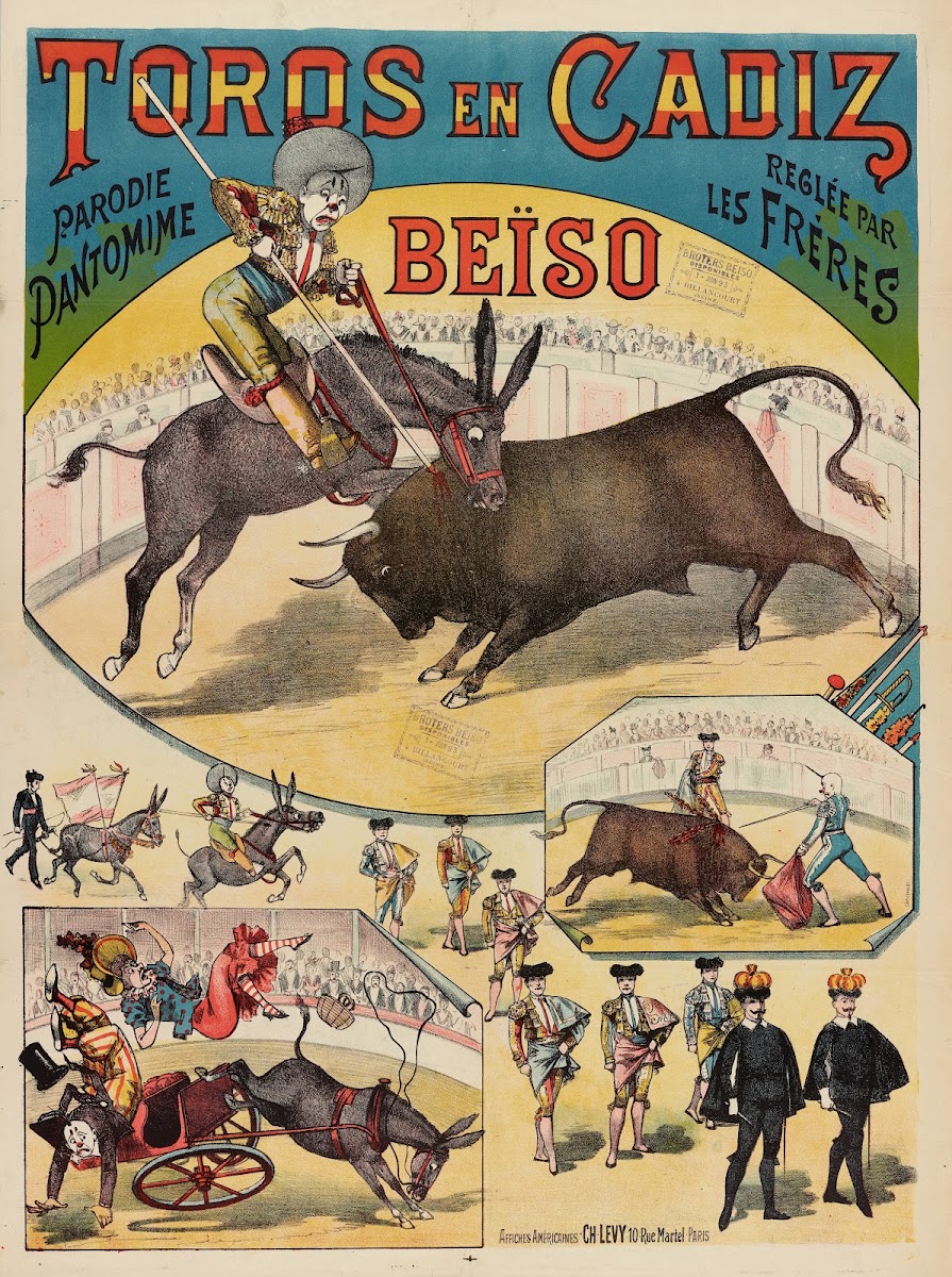 Toros En Cadiz Parodie Pantomime Reglee Par Les Freres Beïso 1893