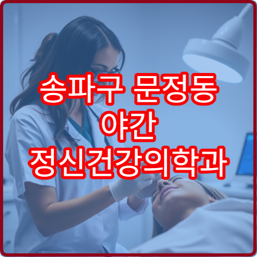 송파구 문정동 야간 정신건강의학과 진료 병원 상담 운영 안내