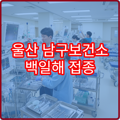 울산 남구보건소 백일해 접종 비용·예약 방법 한 번에 정리