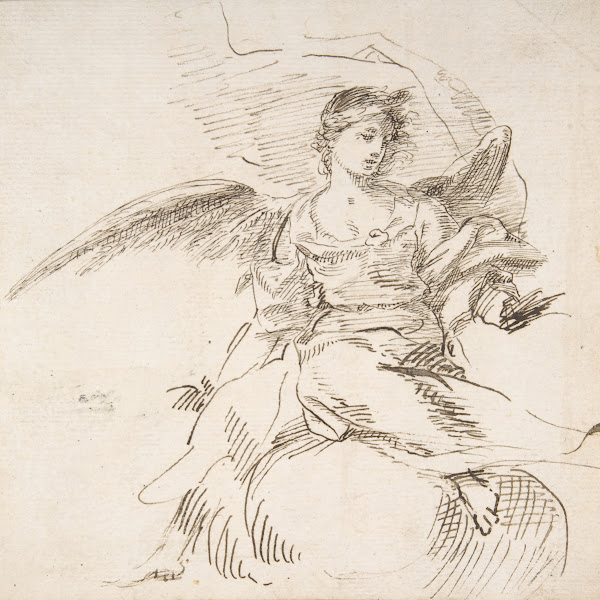 Angel Seated on Clouds ca 17001750