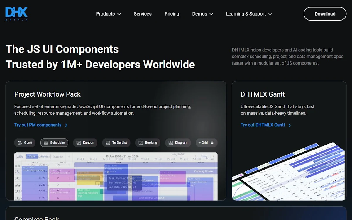 Captura de DHTMLX Chatbot