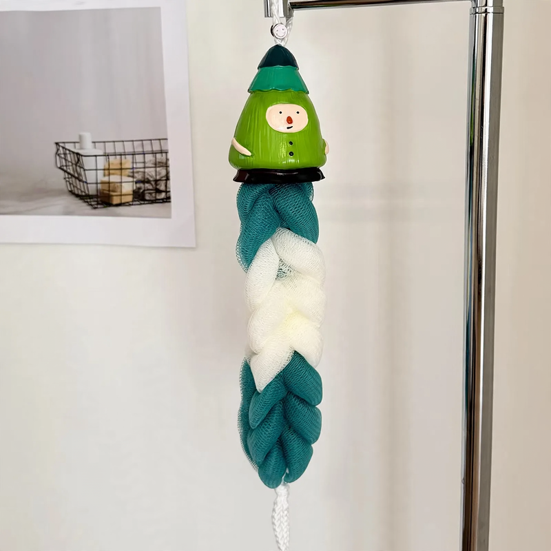 Bath sponge set with hanger, plastic