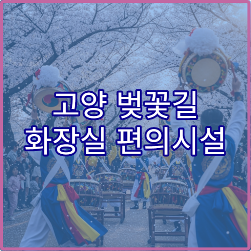 고양 벚꽃길 화장실 편의시설 숨은 위치 실시간 안내