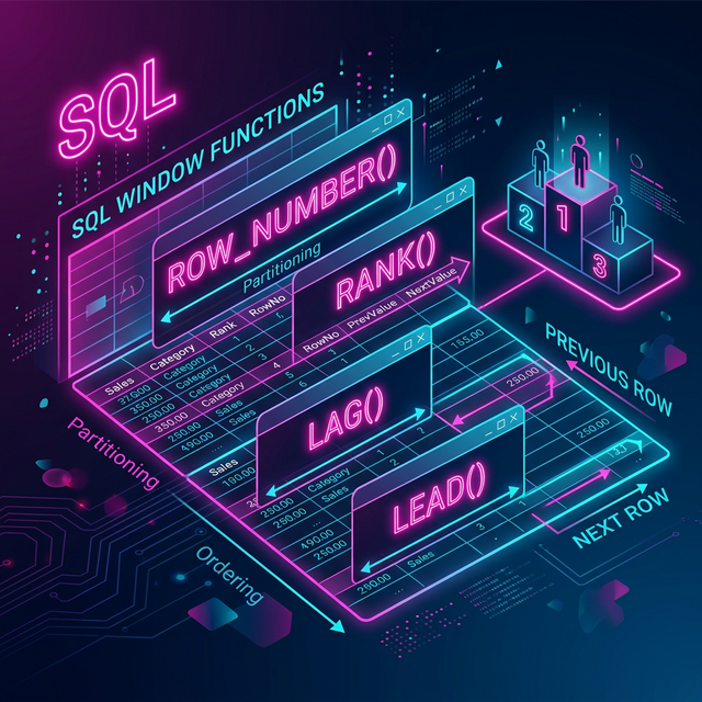 Window Functions Trong SQL: ROW_NUMBER, RANK, DENSE_RANK, LAG, LEAD