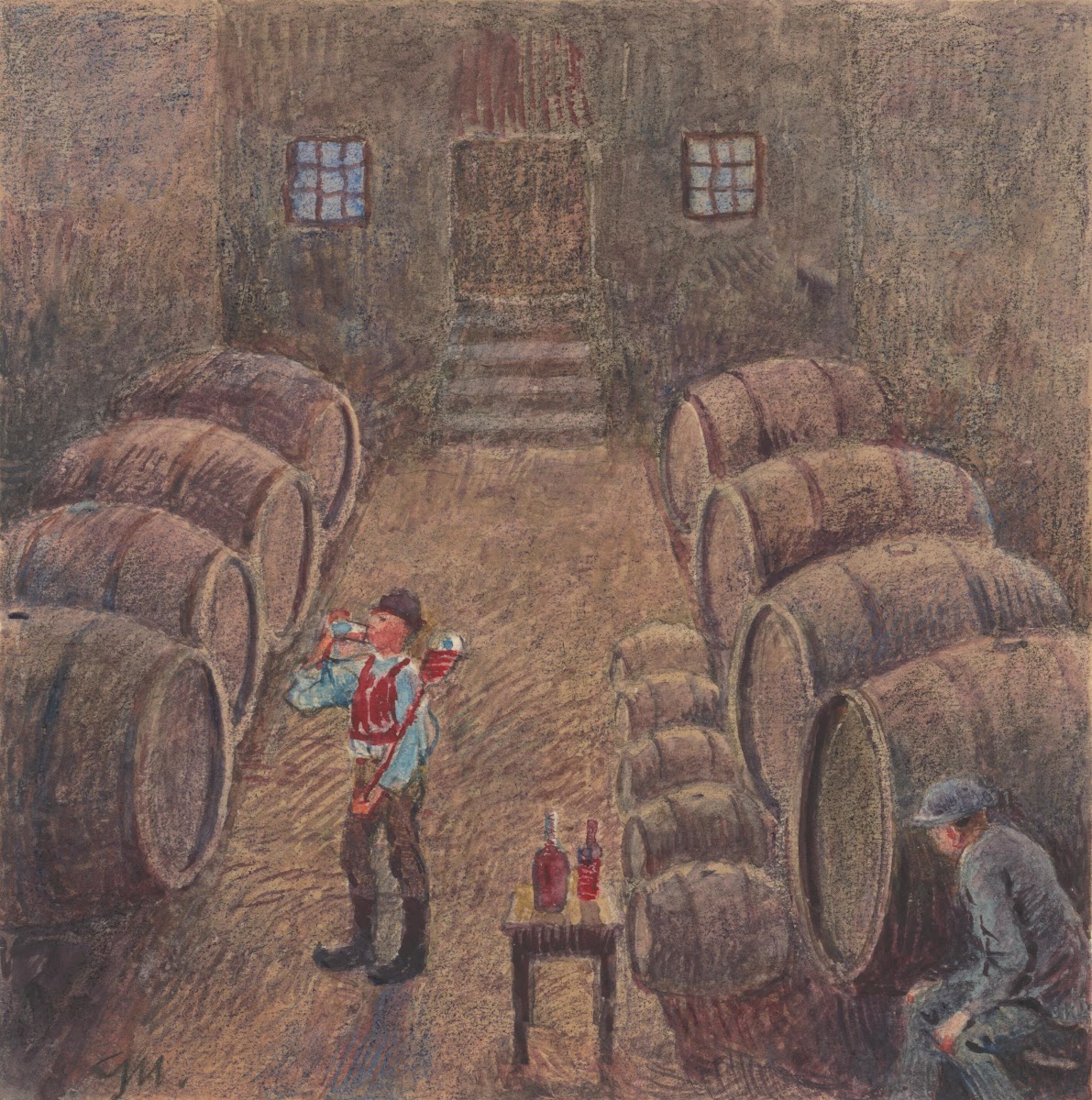 2  Wine Tasting in a Cellar 1932
