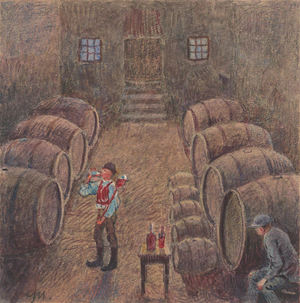 2  Wine Tasting in a Cellar 1932