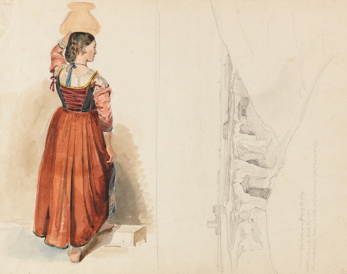 Figuren  und Landschaftsstudie 1820