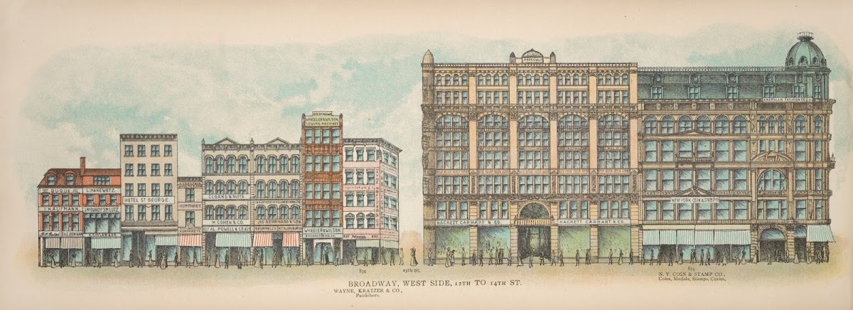 Broadway West Side 12th to 14th St 1899