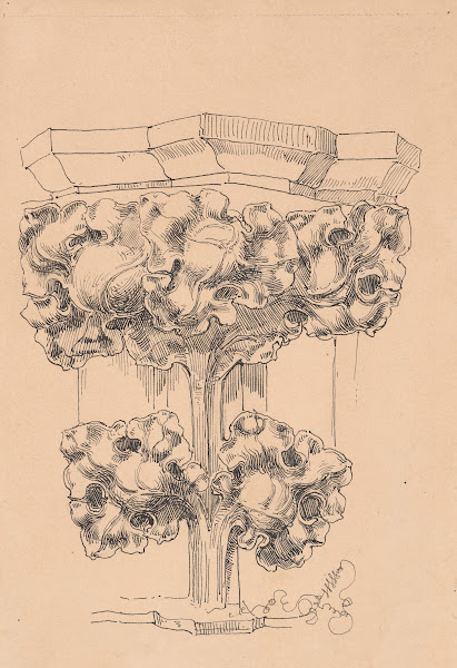 Copy of the shaft capital in the chancel of St Marys Church in Cracow 1889