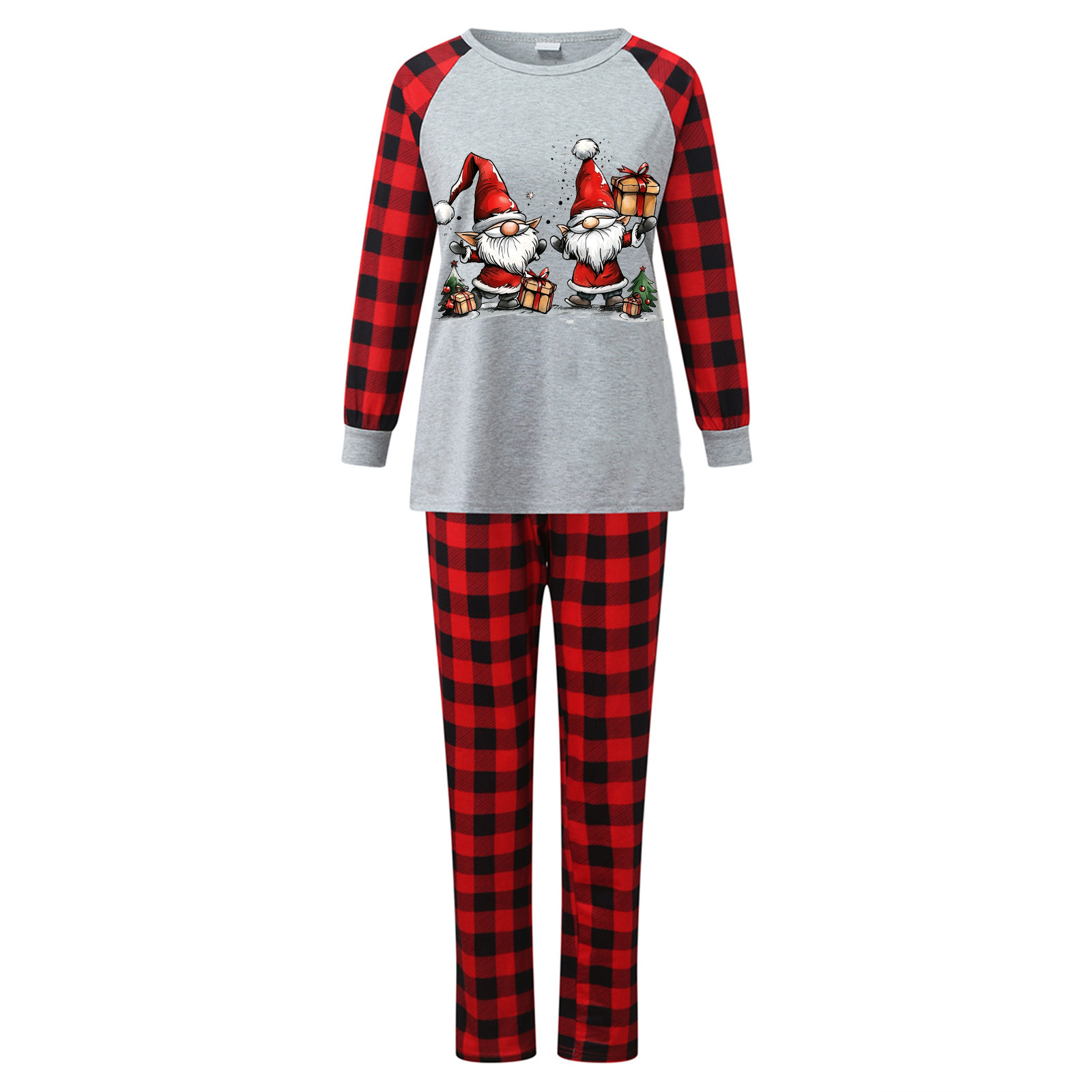 Family Pajama Set with Checkered Pattern