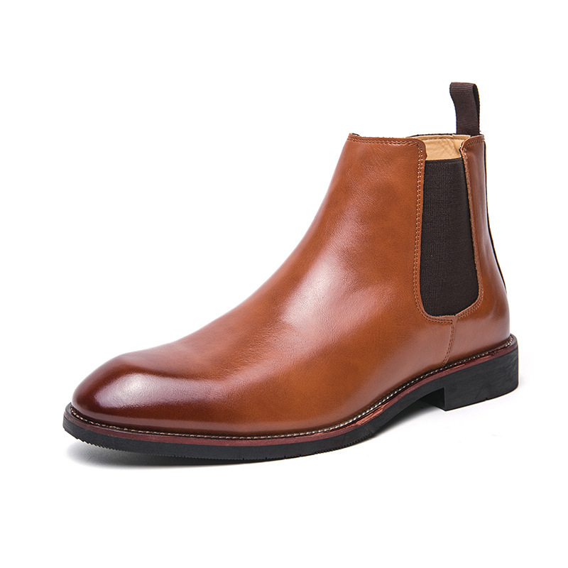 Gefütterte Chelsea-Stiefel für Herren, Kunstleder