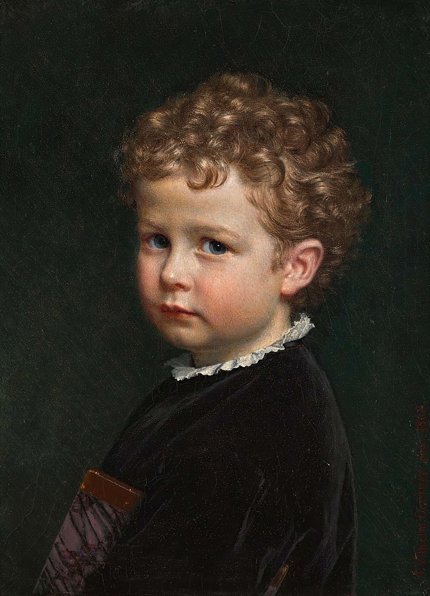 Boy with curly hair 1868