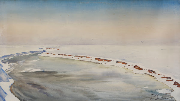 Winter landscape from Osiek after 1900