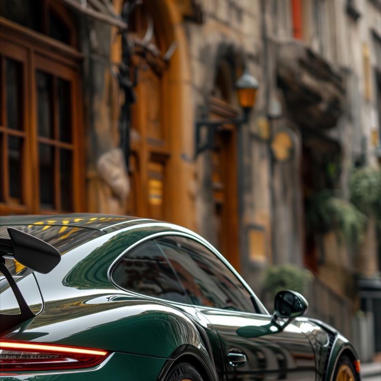 Download Dark Green Porsche 911 iPhone