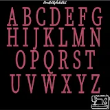 Stitch photo 2 of the Tall Source Serif Satin Stitch Embroidery Font embroidery design