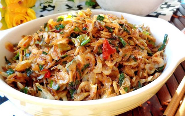 Tép Khô Xào Hành