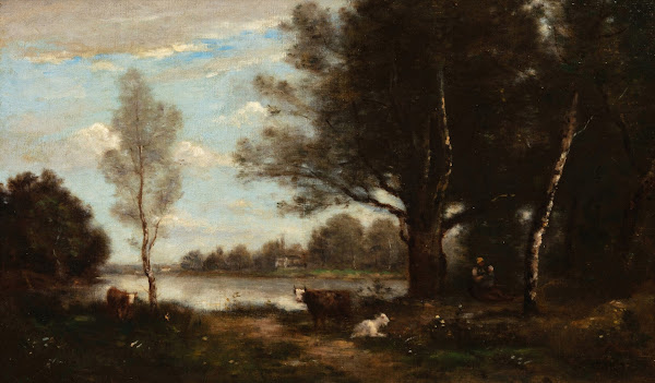 Landscape withcows