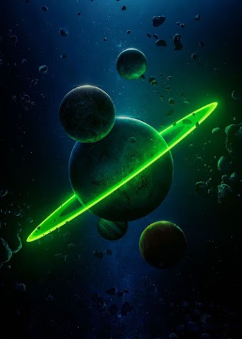 Glowing Saturn Picture