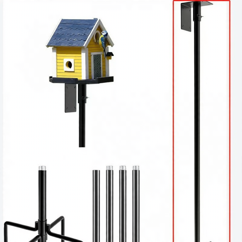 Geometric metal birdhouse