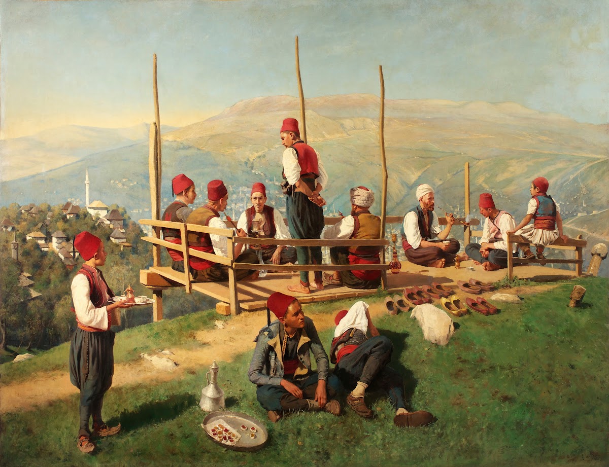 Türkisches Kaffeehaus in Sarajevo 1897