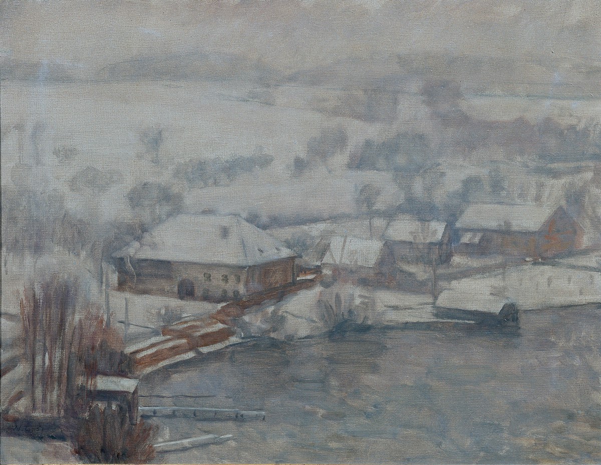 Winterlandschaft Am Attersee 1937