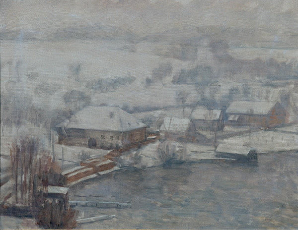 Winterlandschaft Am Attersee 1937