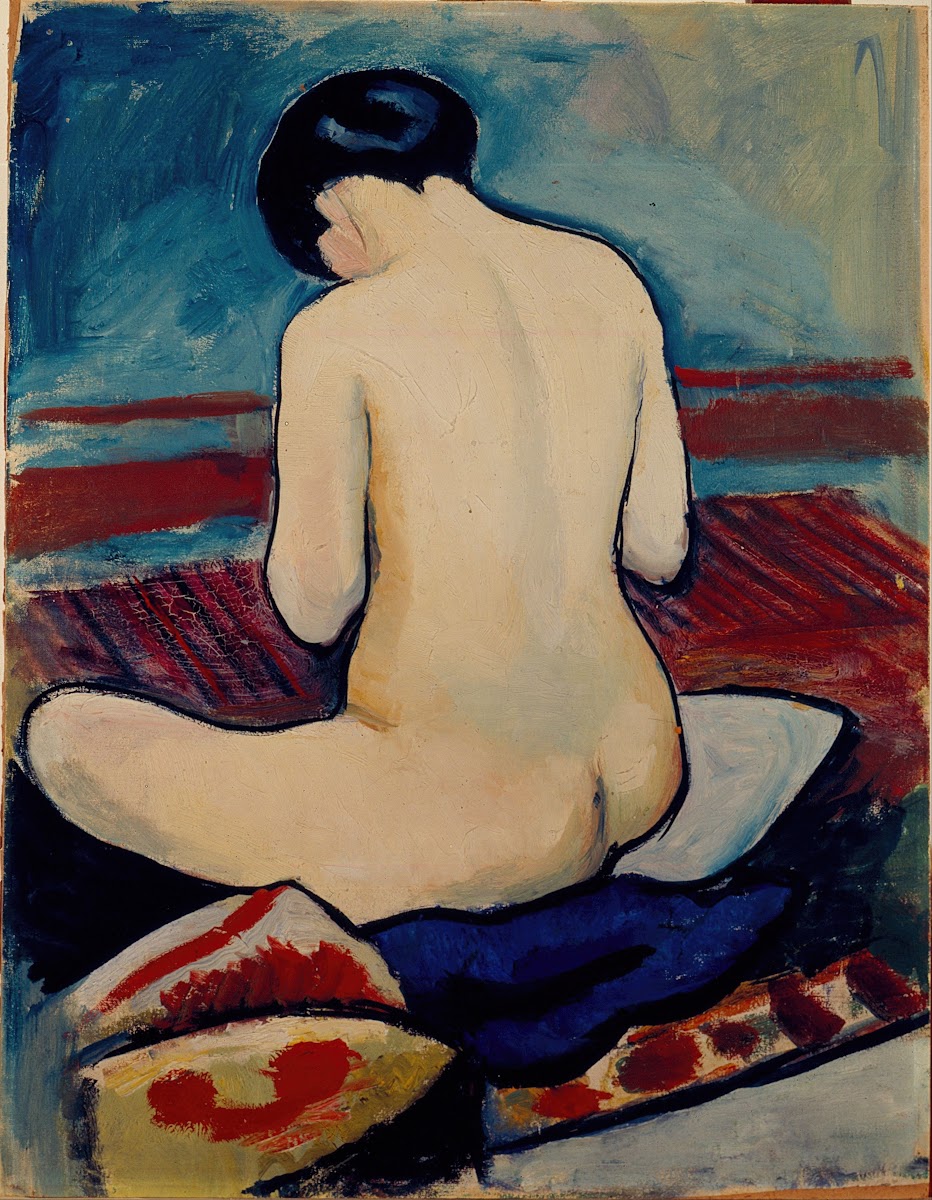 Sitting Nude with Pillow 1911